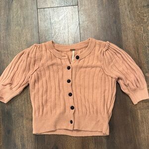 Free People Tan Cardigan Sweater NWOT size xs